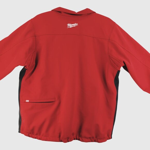 Milwaukee M12 2X Heated Gear Red Jacket With Zippered Pockets & Adjustable Cuffs - Picture 2 of 14